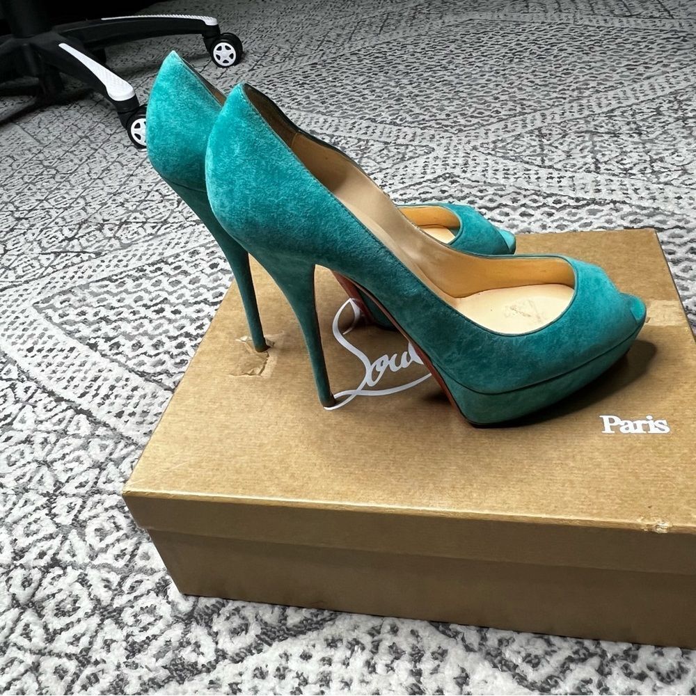CHRISTIAN LOUBOUTIN Suede Platform Shoe
